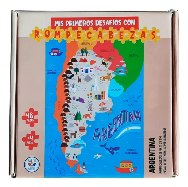 BARCO DE PAPEL - ROMPECABEZAS ARGENTINA 48 PIEZAS