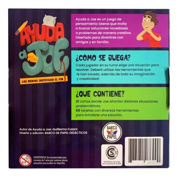 BARCO DE PAPEL JUEGO DE MESA DIDÁCTICO "AYUDA A JOE" - Imagen 2