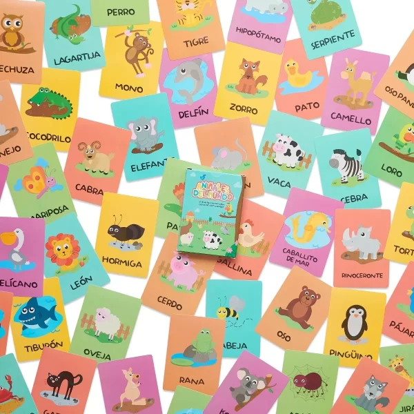 BARCO DE PAPEL - JUEGO DE CARTAS "ANIMALES DEL MUNDO" - Imagen 3