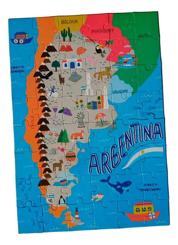 BARCO DE PAPEL - ROMPECABEZAS ARGENTINA 48 PIEZAS - Imagen 3