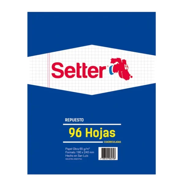 REPUESTO SETTER X 96 CUADRICULADO