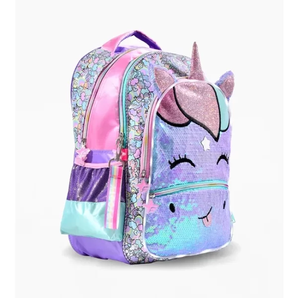 MOCHILA ESPALDA FOOTY ESCUELA UNICORNIO OREJITAS 45CM LUZ LED - Imagen 2