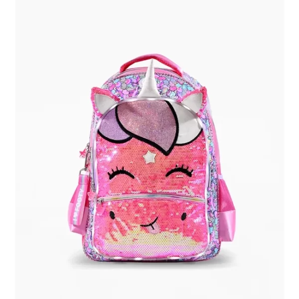 MOCHILA ESPALDA FOOTY ESCUELA UNICORNIO OREJITAS 45CM LUZ LED - Imagen 4