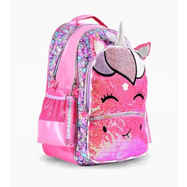 MOCHILA ESPALDA FOOTY ESCUELA UNICORNIO OREJITAS 45CM LUZ LED - Imagen 5