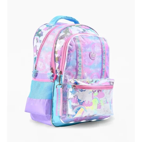 MOCHILA ESPALDA FOOTY ESCUELA UNICORNIO BOLSILLO 45CM LUZ LED - Imagen 2
