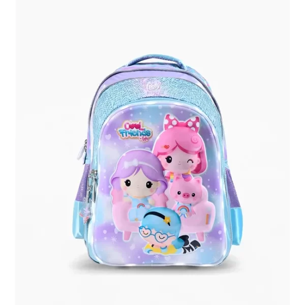 MOCHILA ESPALDA FOOTY ESCUELA COOL FRIENDS 45CM LUZ LED - Imagen 4