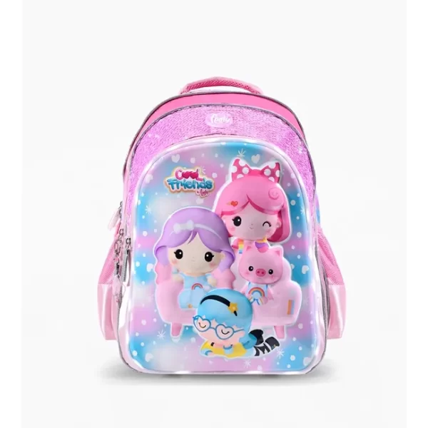 MOCHILA ESPALDA FOOTY ESCUELA COOL FRIENDS 45CM LUZ LED