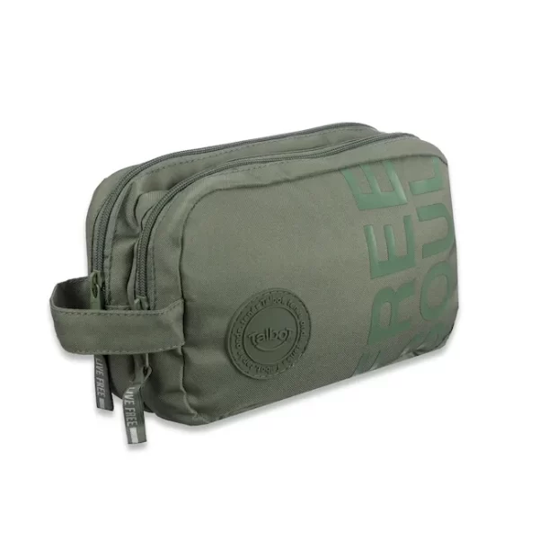 CARTUCHERA TALBOT LIFESTYLE LISA VERDE MILITAR 2 CIERRES - Imagen 2
