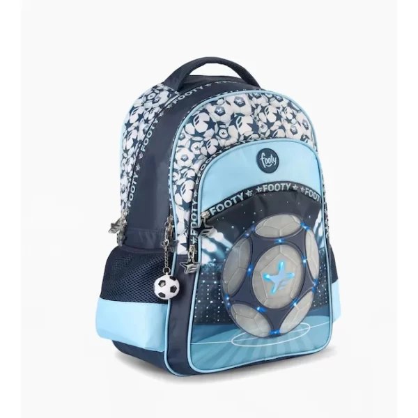MOCHILA ESPALDA FOOTY ESCUELA CHAMPION 45CM LUZ LED - Imagen 2