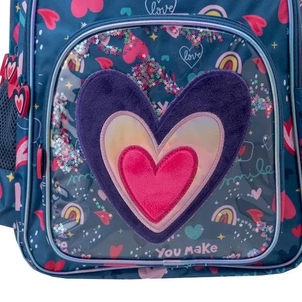 MOCHILA ESPALDA TALBOT ESCUELA SCHOOL GANG CORAZON 46CM - Imagen 3