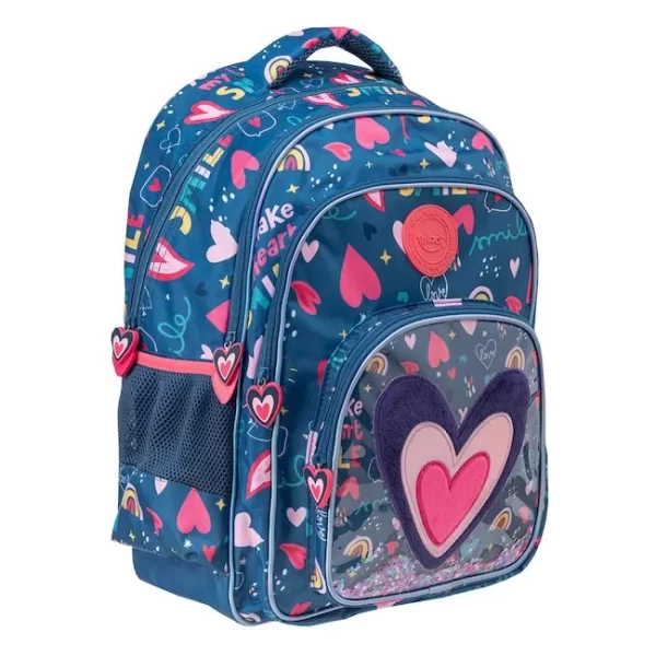 MOCHILA ESPALDA TALBOT ESCUELA SCHOOL GANG CORAZON 46CM - Imagen 4