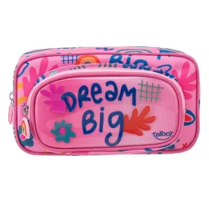 CARTUCHERA TALBOT BIG POCKET "DREAM BIG" 2 CIERRES