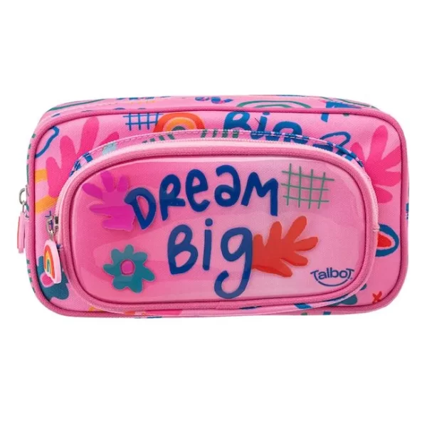 CARTUCHERA TALBOT BIG POCKET "DREAM BIG" 2 CIERRES