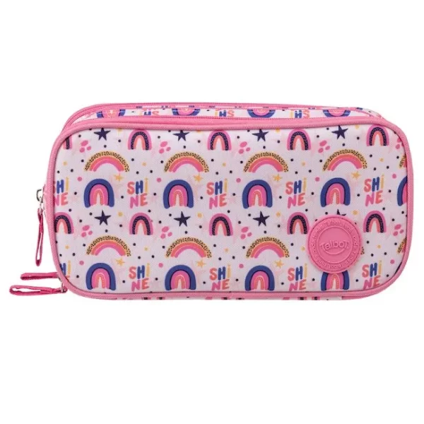 CARTUCHERA TALBOT THREE ZIPPER BRILLA ARCOIRIS 3 CIERRES