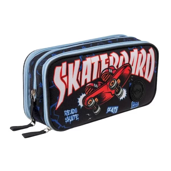 CARTUCHERA TALBOT THREE ZIPPER SKATE 3 CIERRES - Imagen 2