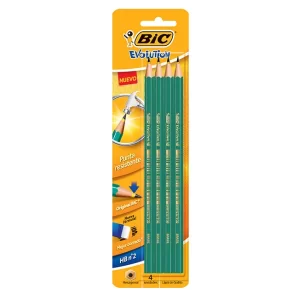 LAPIZ ESCOLAR GRAFITO BIC EVOLUTION HB X4