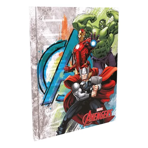 CUADERNO TAPA DURA AVENGERS RAYADO X48 HOJAS