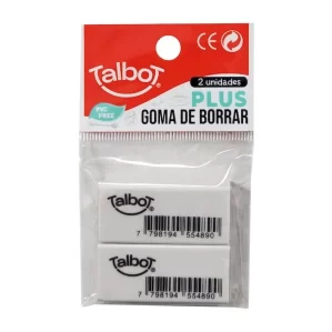GOMA TALBOT BLANCA LAPIZ X2U.