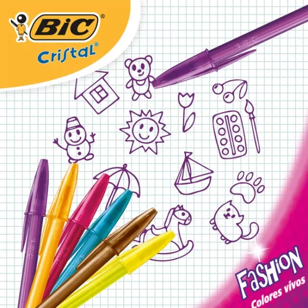 BOLIGRAFO LAPICERA BIC FASHION COLORES X8 + 2 NEON. - Imagen 13