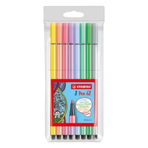MARCADOR STABILO PEN 68 PASTEL WALLET X8U.