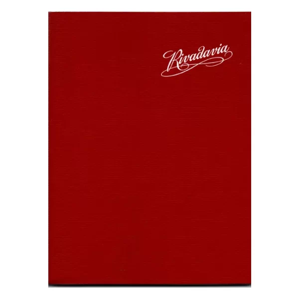 CUADERNO TAPA BLANDA RIVADAVIA ROJO RAYADO X 48 HOJAS