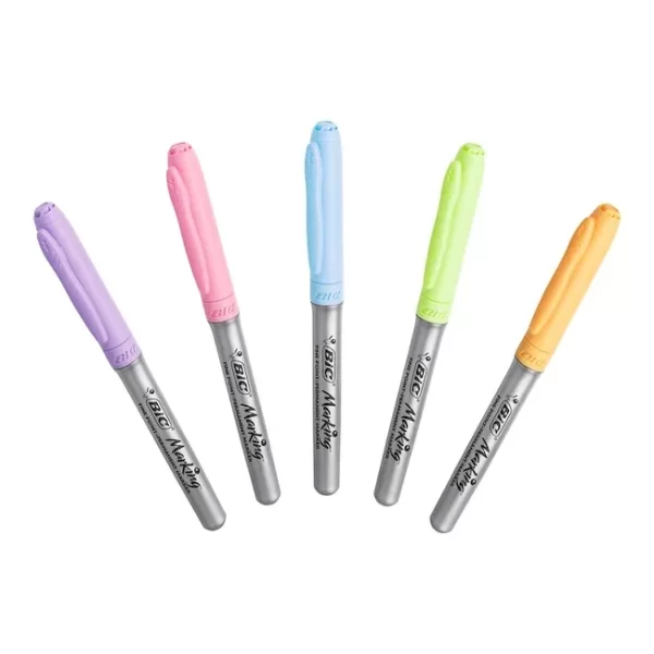 MARCADOR BIC INTENSITY PERM FINO C/GRIP PASTEL BL X6U. - Imagen 6