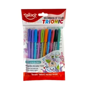 BOLIGRAFO LAPICERA TALBOT TRIONIC 1MM X10U COLORES