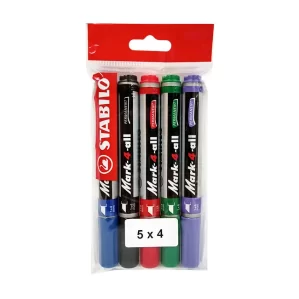MARCADOR STABILO MARK-4 ALL PERMANENTE PUNTA BISELADA X5U.