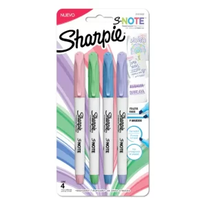 KIT SHARPIE NOTE PASTEL X4 PUNTA CHANFLEADA