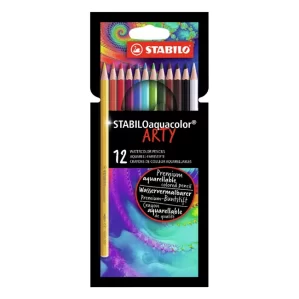 LAPICES STABILO AQUACOLOR ARTY CARTON LARGOS X12U
