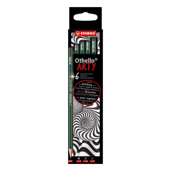 LAPIZ STABILO OTHELLO ARTY WALLET X6U (2B-3B-4B)