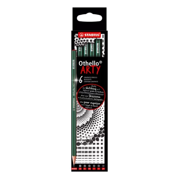 LAPIZ STABILO OTHELLO ARTY WALLET X6U (2B-B-HB-F-H-2H)