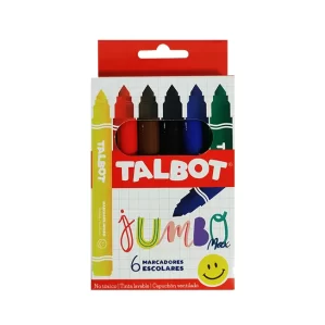 MARCADOR ESCOLAR TALBOT JUMBO MAX AL AGUA ESTUCHE X6U