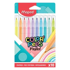 MARCADOR FIBRA ESCOLAR MAPED PASTEL X10