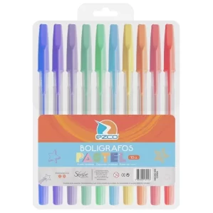 BOLIGRAFO LAPICERA EZCO 1MM PASTEL BL X10U