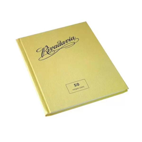 CUADERNO TAPA DURA RIVADAVIA X 50 LISO
