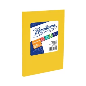 CUADERNO TAPA DURA RIVADAVIA AMARILLO RAYADO X 50 HOJAS