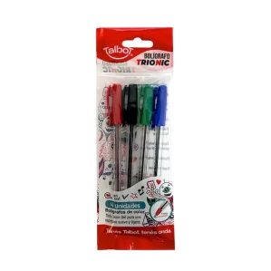 BOLIGRAFO LAPICERA TALBOT TRIONIC 1MM X4 COLORES