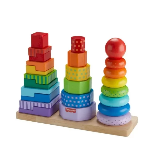 TORRES APILABLES FISHER PRICE EN MADERA - Imagen 2