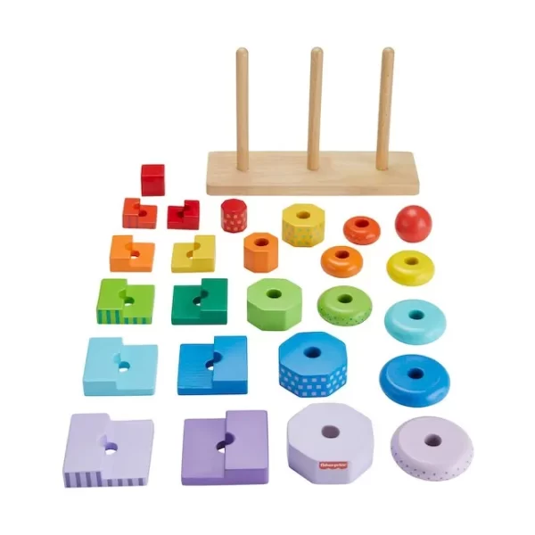 TORRES APILABLES FISHER PRICE EN MADERA - Imagen 3