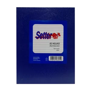CUADERNO SETTER TAPA DURA RAYADO AZUL X 82 HOJAS