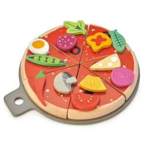 JUEGO DE ENCASTRE TENDER LEAF FIESTA DE PIZZA MADERA