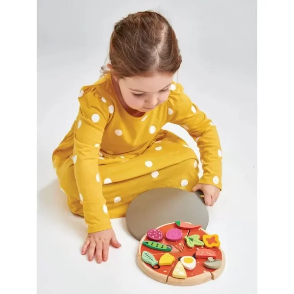 JUEGO DE ENCASTRE TENDER LEAF FIESTA DE PIZZA MADERA - Imagen 7