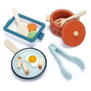 JUEGO DE COCINA TENDER LEAF SARTENES Y CACEROLAS MADERA
