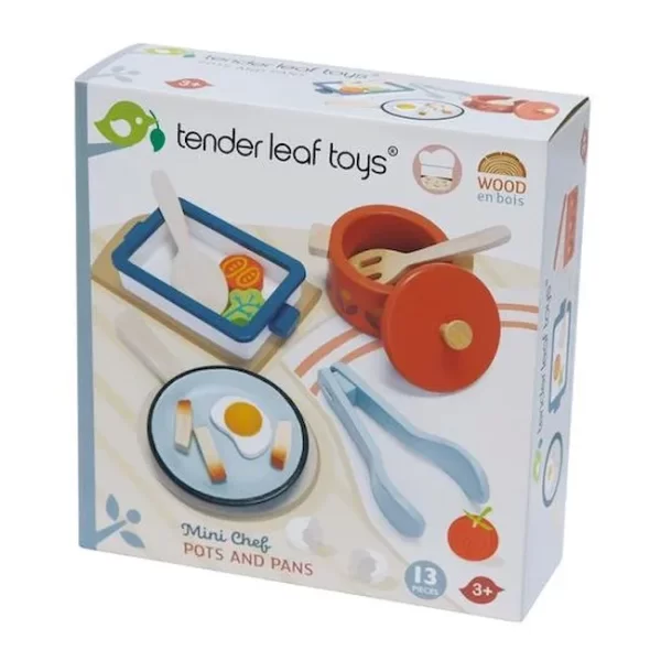 JUEGO DE COCINA TENDER LEAF SARTENES Y CACEROLAS MADERA - Imagen 4