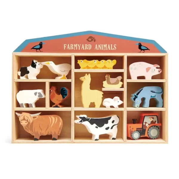 KIT APILABLE DE MADERA TENDER LEAF ANIMALES DE LA GRANJA