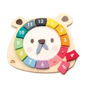 RELOJ TENDER LEAF OSO DE COLORES EN MADERA
