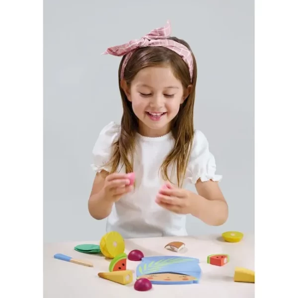 JUEGO DE COCINA EN MADERA TENDER LEAF TABLA PARA CORTAR FRUTAS TROPICALES - Imagen 3