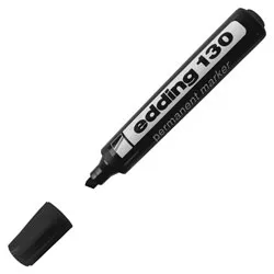 MARCADOR EDDING E130 PERMANENTE PUNTA CHATA NEGRO
