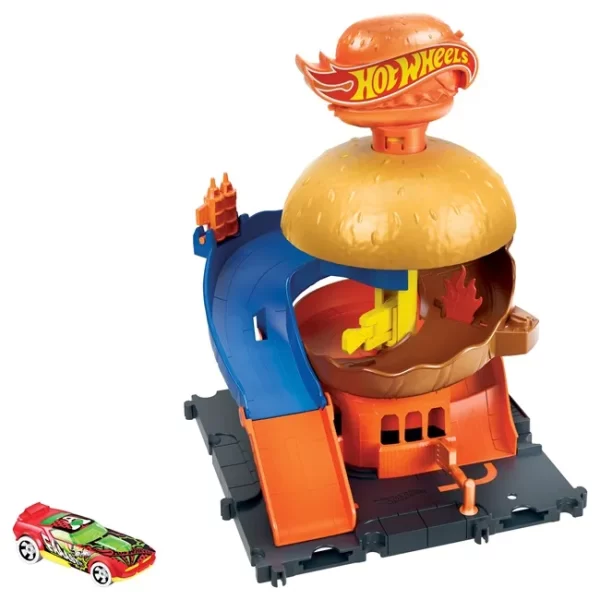 PISTA HOT WHEELS CITY TIENDA DE HAMBURGUESAS - Imagen 2